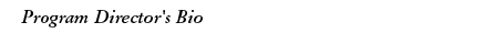 program director's bio
